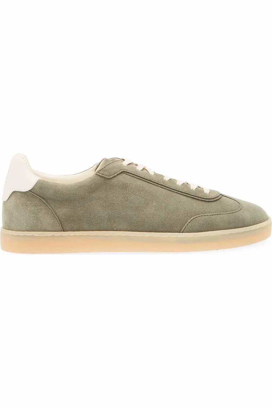 NEW BRUNELLO CUCINELLI men's suede sneaker in green